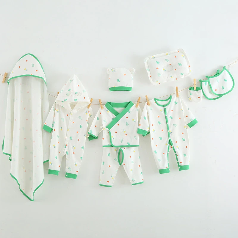 19/18pieces 0-3Months Spring Autumn Newborn Baby Clothing 100% Cotton Kids Clothes Suit Unisex Infant Boys Girls Clothing Set