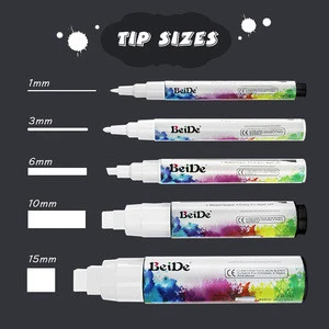 1mm 3mm 6mm 8mm 10mm 15mm White Chalk Marker Pens Use on Chalkboard, Windows, Blackboard, Signs, Glass, Bistro