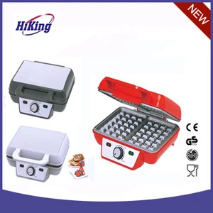 2 slice square mini waffle maker with temperature control knob