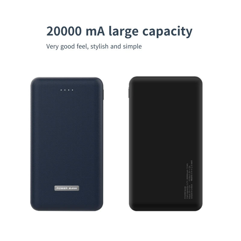 20000mAh high-capacity power bank stylish and simple mobile power bank20000mAh portablecustomizable OEM