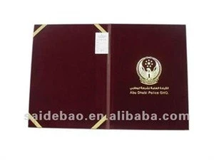 2014 graduation certificate holder A4 leather diploma folder