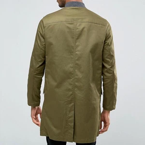 2017 spring mens custom bomber jackets man woven khaki long bomber jacket