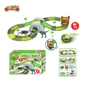 2018 Hot sale dinosaur toy world slot toy  track toy for kids with dinosaur model
