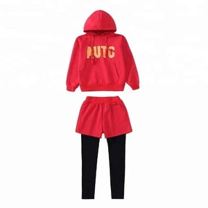 2018 Hot Selling New Designs Autumn Long Sleeve  Hoodie Sweater Baby Girl 2 Pcs Set  baby girls casual baby clothes gift set