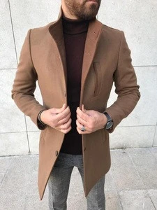 2018 New Long Wool Overcoat Thick Winter Fashion Men Coat