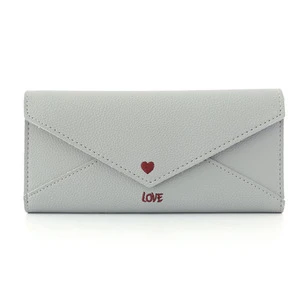 2018 top selling lady envelope shape heart leather long cheap women wallet
