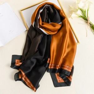 2020 luxury brand women scarf stain silk scarves shawls lady wraps soft pashimina female Echarpe Designer beach stole bandana