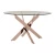 Import 2020 New design  tempered glass  stainless steel gold modern dining table from China