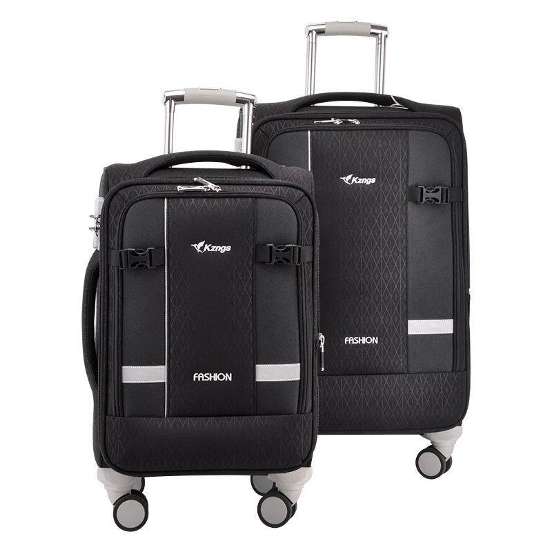 2020 new design wholesale soft waterproof nylon suitcase set 3pcs travel trolley bag carry-on luggage with belt design