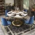 Import 2020 Newst Nordic Marble Top Luxury Soft Parcel Hotel Restaurant Round Marble Dining Table With Turntable from China