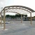 Import 20*20&#39; Sun Shade Garage Carports with Arched PC Roof from China
