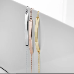 2021 Fashion Design Bracelet Custom Jewelry Stainless Steel 14K Gold Plated Bracelet Women
