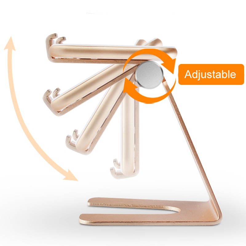 2021 hot sale cellphone accessories aluminum desk holder rotating tablet cell phone display stand with custom logo