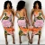 Import 2021 in stock Patchwork classic big cup bra dress Fashion hollowed out print one piece dress  girls sexy one piece dress from China