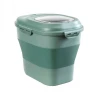 2021New 25KGS Folding plastic household rice bucket moisture-proof and insect-proof rice flour storage box