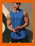 2021wish hot selling summer pure color short sleeveless round collar turtleneck loose fitness men black t shirt