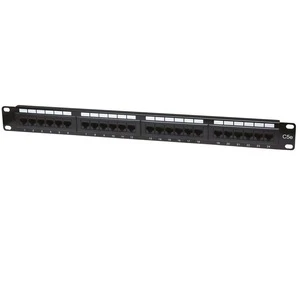 24 Port Cat5e UTP Wallmount or Rackmount Patch Panel, Compatible with Cat Cabling, 24-Port ,1U 19&quot;