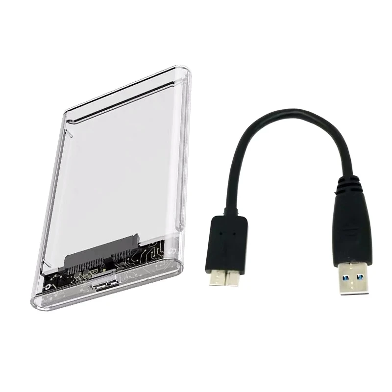 2.5 Inch  3.0 Transptarent  External HDD  Enclosure USB 3.0 to SATA Hard Drive Case Housing for WD, Seagate, Toshiba, Samsung