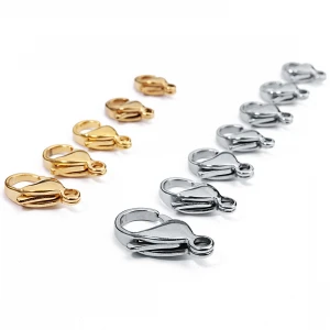 25pcs/pack Wholesale Stainless Steel Lobster Clasp Accessories DIY Jewelry Accessories Connecting Clasp