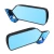 Import 2Pcs Universal Retro Car Rearview Side Mirror Craft Square F1 Style w/Blue Mirror Surface Metal Bracket Rear View Mirror from China