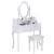 Import 3 Piece White Finish Wood Vanity Dressing Table Set Bedroom Make-up table with Mirror from China