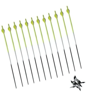 30 Archery Carbon Arrows OD 7.6mm Bright Yellow For Bow Hunting Arrow +/- .003" Spine 400 ID 6.2mm NEW