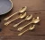 Import 304  reusable  plated gold spoon fork knife stainless steel flatware set from China