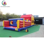34ft Inflatable Bounce House Combo Obstacle Course Inflatable Castle With inflatable Jousting Gladiator Games Inside