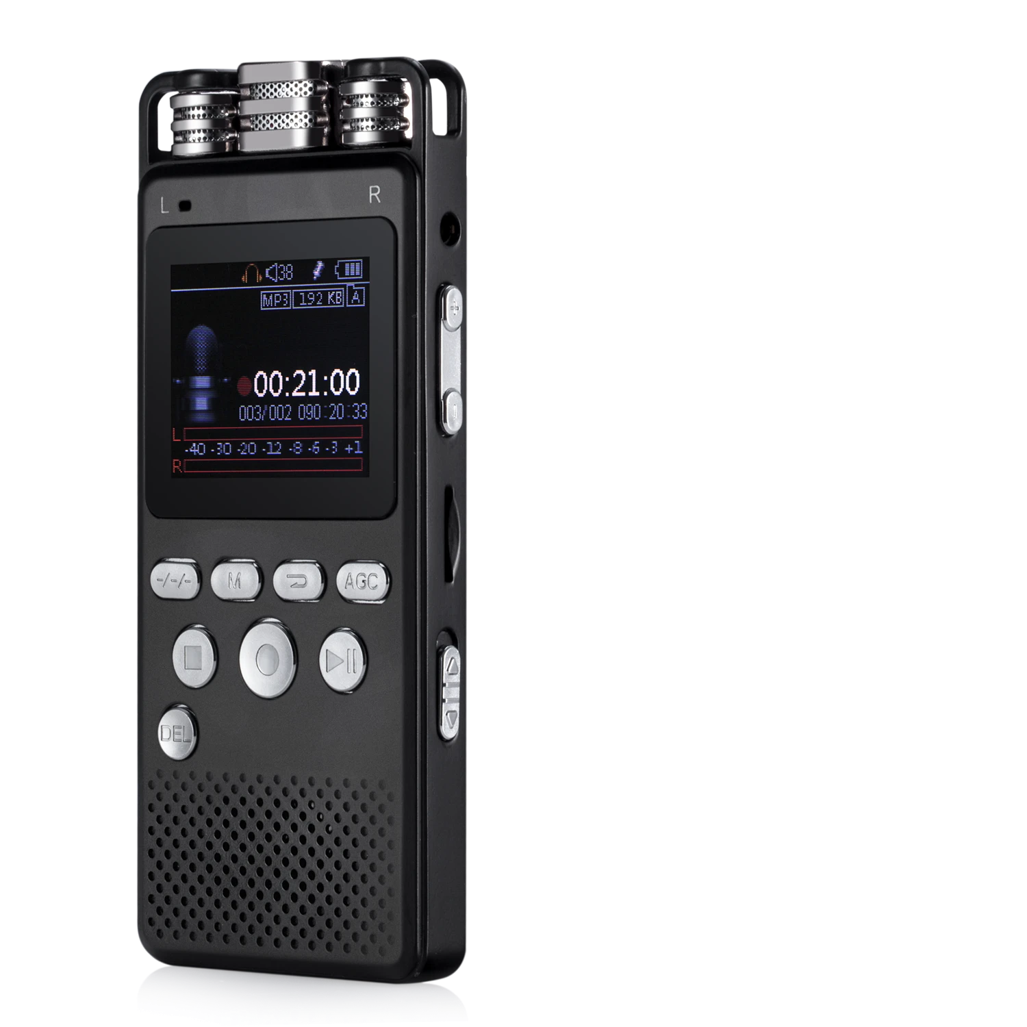 360 degree recording 1536kbs WAV MP3 long distance high quality noise reduction digital voice recorder