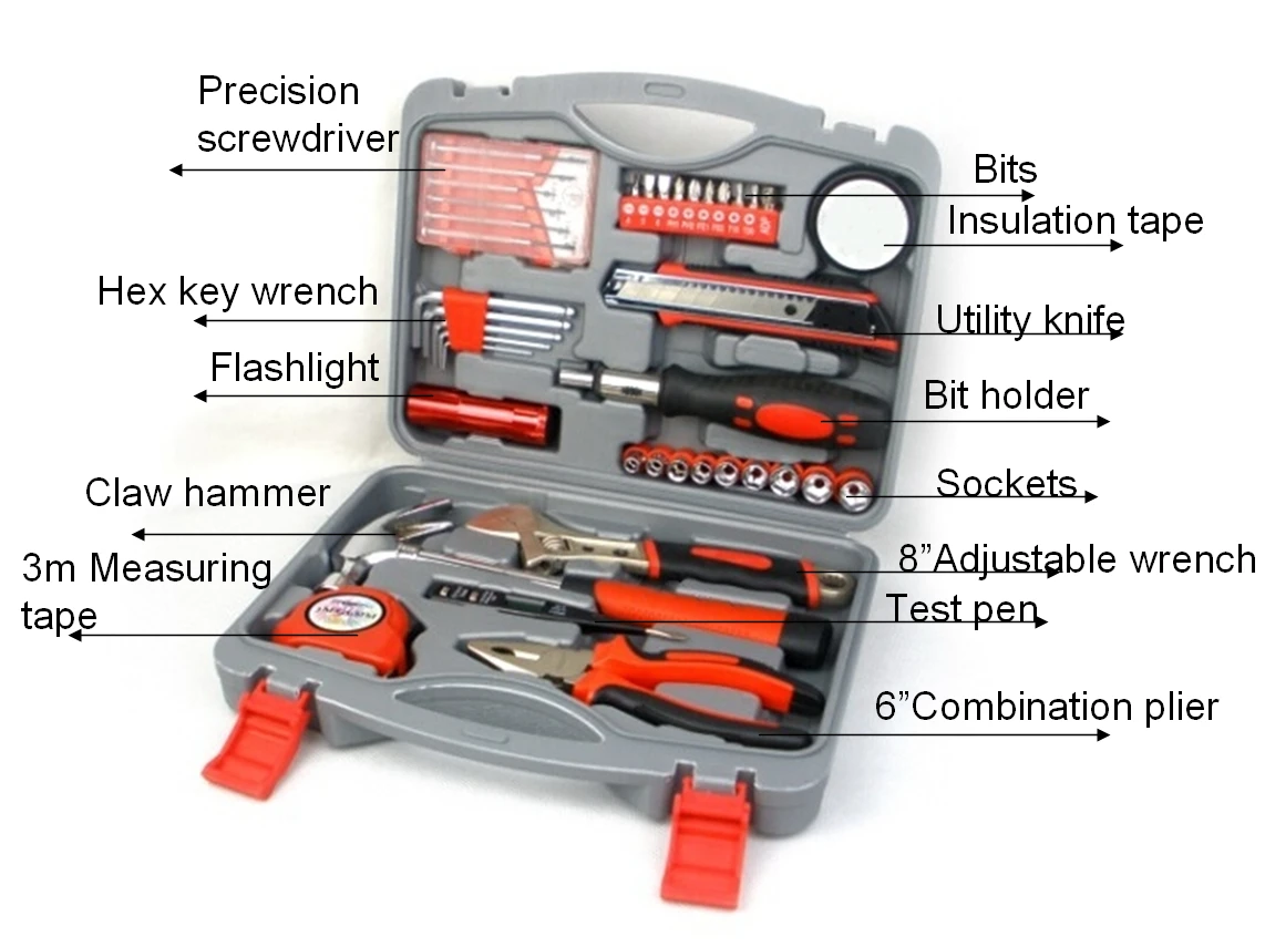 39pcs Hot sales household hand repair promotional tool kit tools set