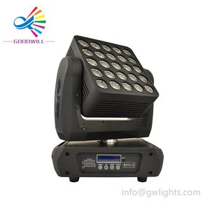 3in1 Washer Beam Blinder Audience Disco Lighting Night Club Strobe 5 X 5 Led Matrix Moving Head Light Stage Lights