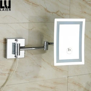 3x Magnifying LED Illuminated Bathroom Make Up Cosmetic Shaving Wall Mounted Mirror