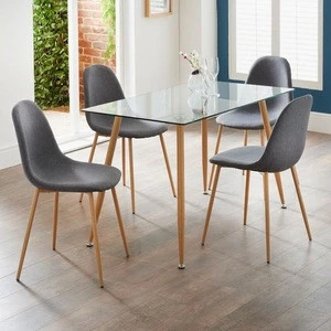 4 seater restaurant furniture glass dining table round
