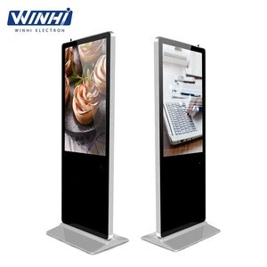 43 inch real 1080P flooring lcd totems network publishing management display kiosk stand digital signage media player
