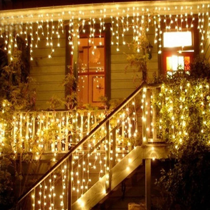 4m icicle string lights outdoor led fairy lights garland for christmas Holiday lighting garden street home decoration