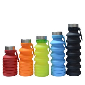 550ML New Arrival Silicone Colapsible Drinking Water Bottles Sports BPA Free Drinkware Type Silicone Bottle In Stock