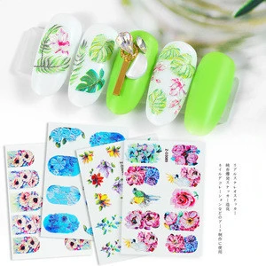 5D embossed flower nail sticker self-adhesive decals manicure nail art sticker decoration