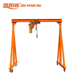 5ton 10ton mobile gantry crane with electric chain hoist