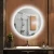 Import 60cm 80cm 90cm 100cm 120cm Round Metal Chassis LED Light Wall Mount Bathroom Mirror from China