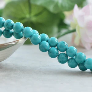 6/8/10/12mm High Quality Natural Stones Blue Turquoise Loose Beads Wholesale