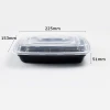 700Ml Wholesale Plastic Microwavable PP Plastic Food Container Box With Clear Lid
