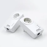7inova AV500 Homeplug Ethernet Powerline Adapter Kit Plug and Play Over Mains With Integrated Socket