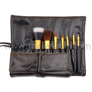 7PCS Travel Makeup Brush with Gold Ferrule