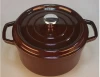 8 inch red cast iron dutch oven