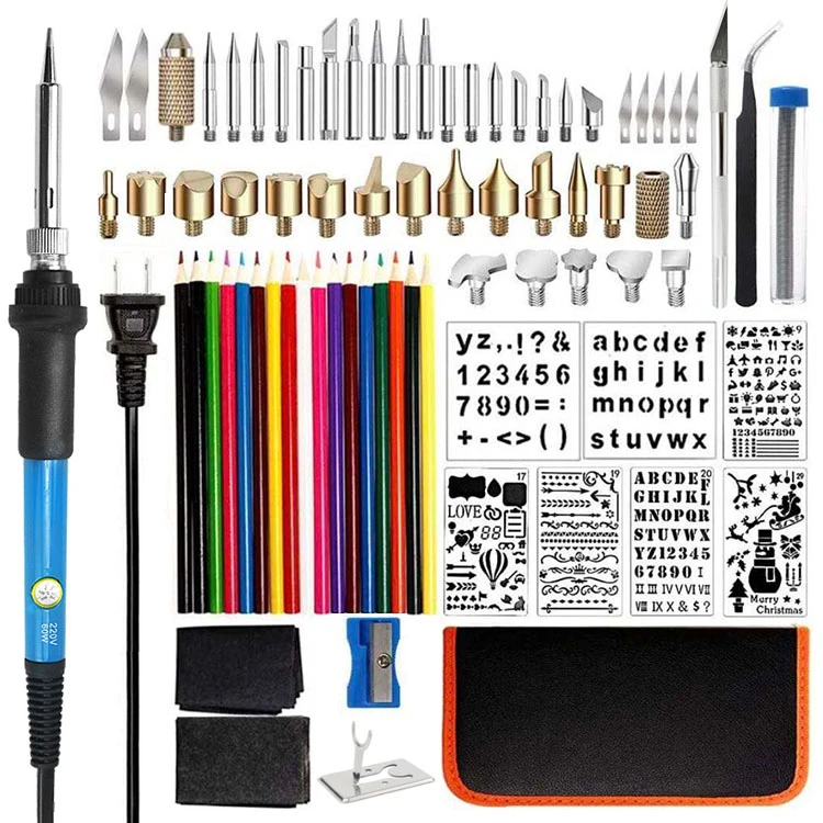 87pcs adjustable temperature electric soldering iron set welding tool 60W Power supply 110V or 220V