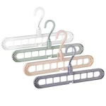 9 Hole Space Saving Magic 360 Rotating Plastic cloth Hanger Multi-Function Folding