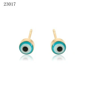 90315 xuping Environmental Copper 18K gold color turkish evil eye earrings