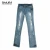 Import 98% Cotton 2% Spandex Ocean Blue Exclusive  Color Fade Proof Distressed Washed Pant Jeans Man from China