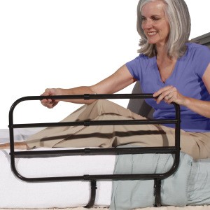 Able Life Bedside Extend-A-Rail, Adjustable Adult Home Safety Bed Rail &amp; Elderly Assist Support Handle