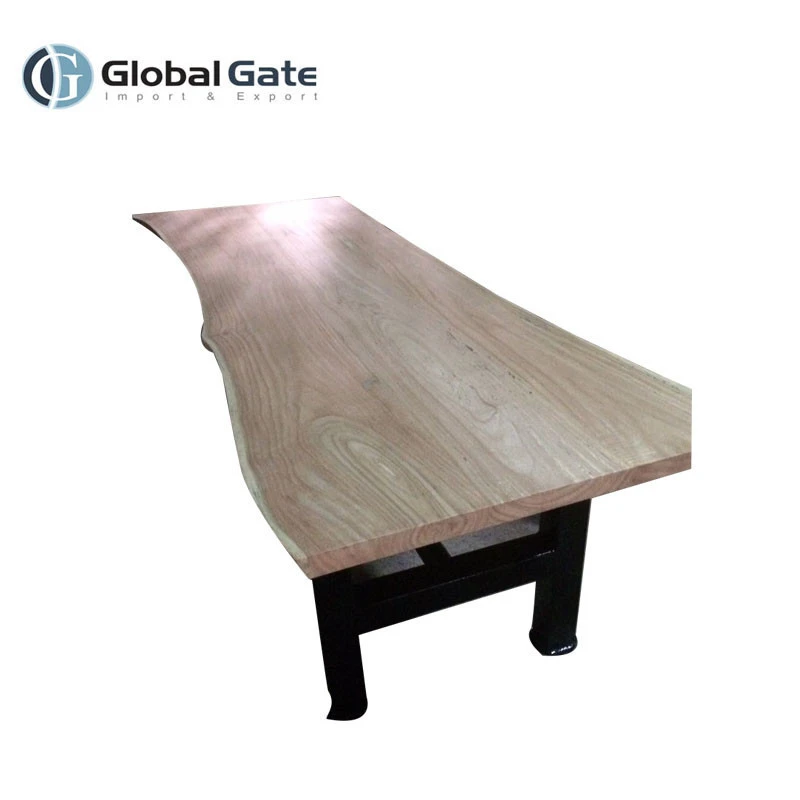 Acacia/raintree/walnut  Live edge solid wood slab dining table